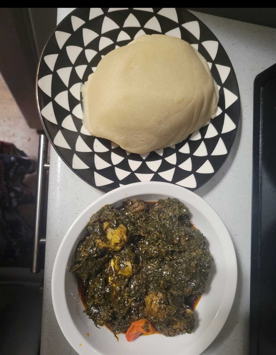 Eru/yam fufu